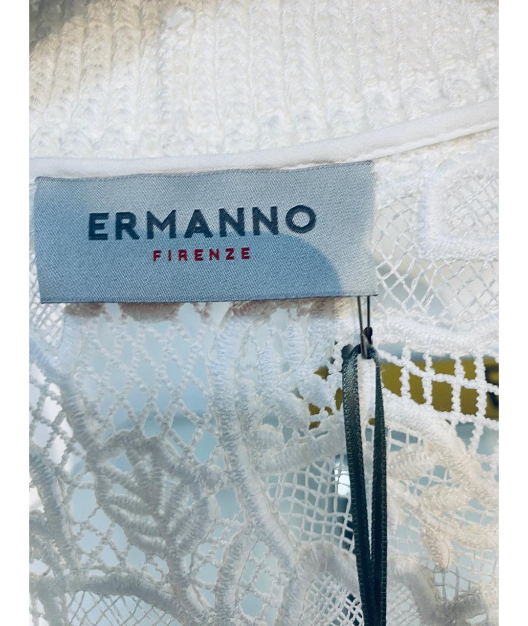 ERMANNO FIRENZE Белый вискозный кардиган, фото 3