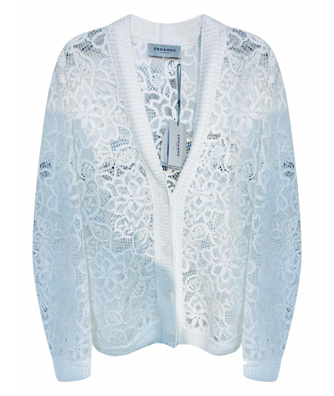 ERMANNO FIRENZE Белый вискозный кардиган, фото 1