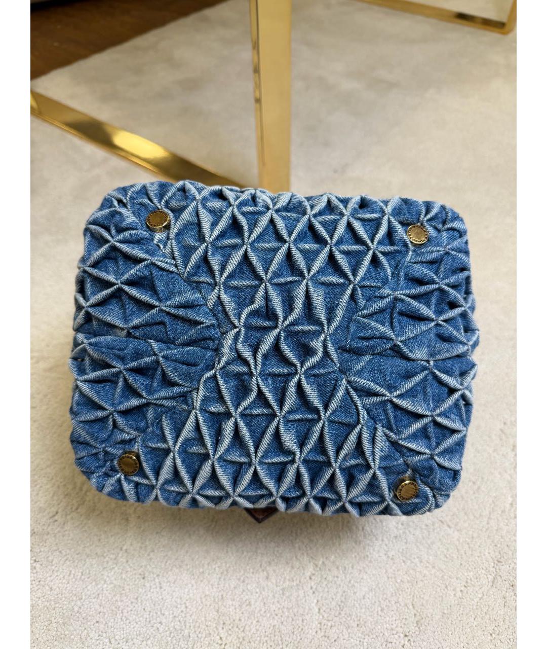ERMANNO SCERVINO Синяя деним сумка с короткими ручками, фото 6