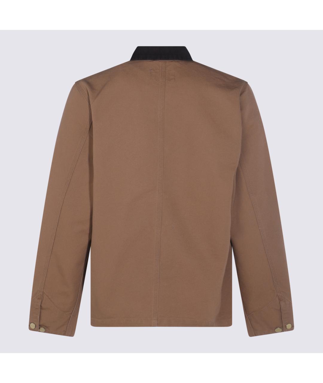 CARHARTT WIP Коричневая хлопковая куртка, фото 2