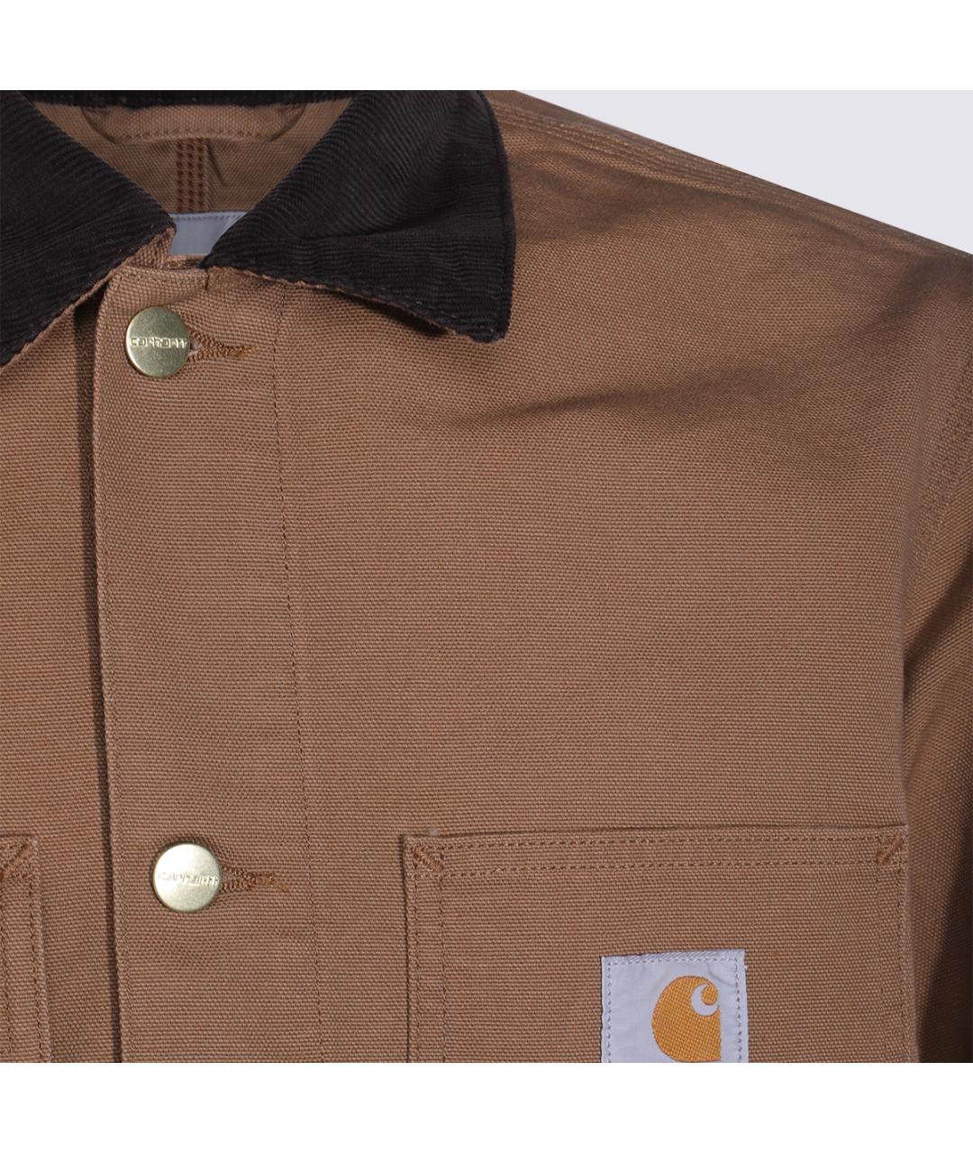 CARHARTT WIP Коричневая хлопковая куртка, фото 3