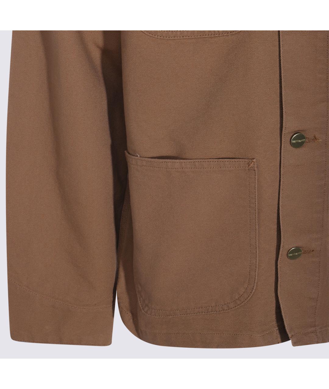 CARHARTT WIP Коричневая хлопковая куртка, фото 4