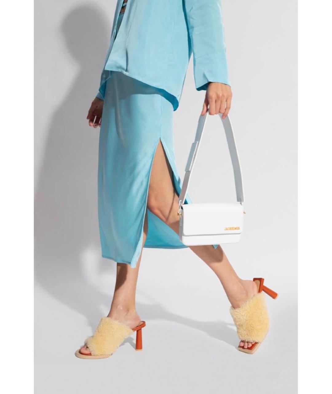 JACQUEMUS Розовая кожаная сумка через плечо, фото 7