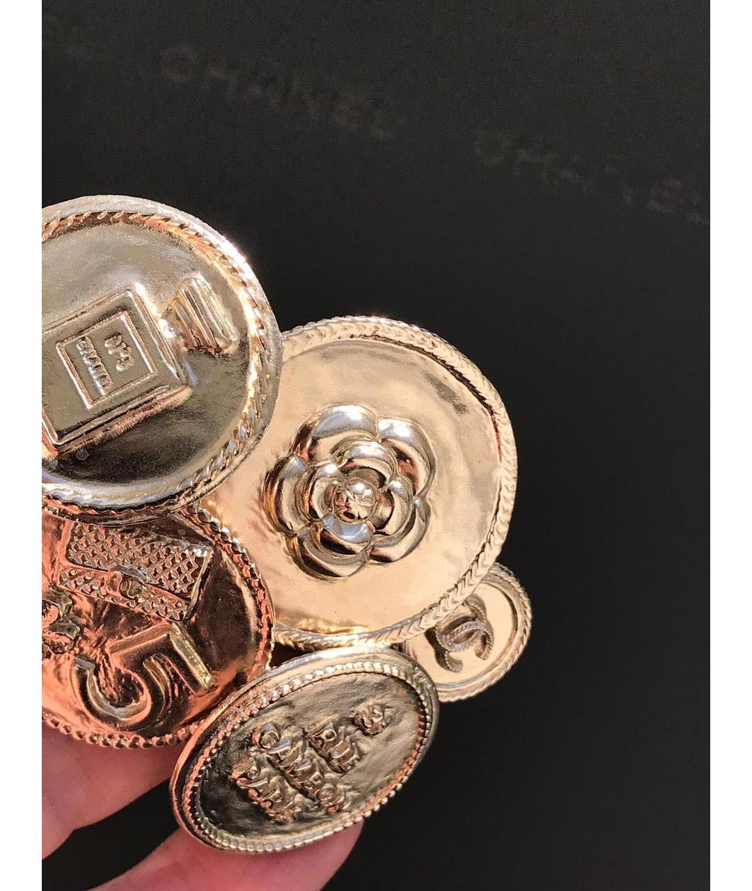 CHANEL Золотая металлическая булавка / брошь, фото 2