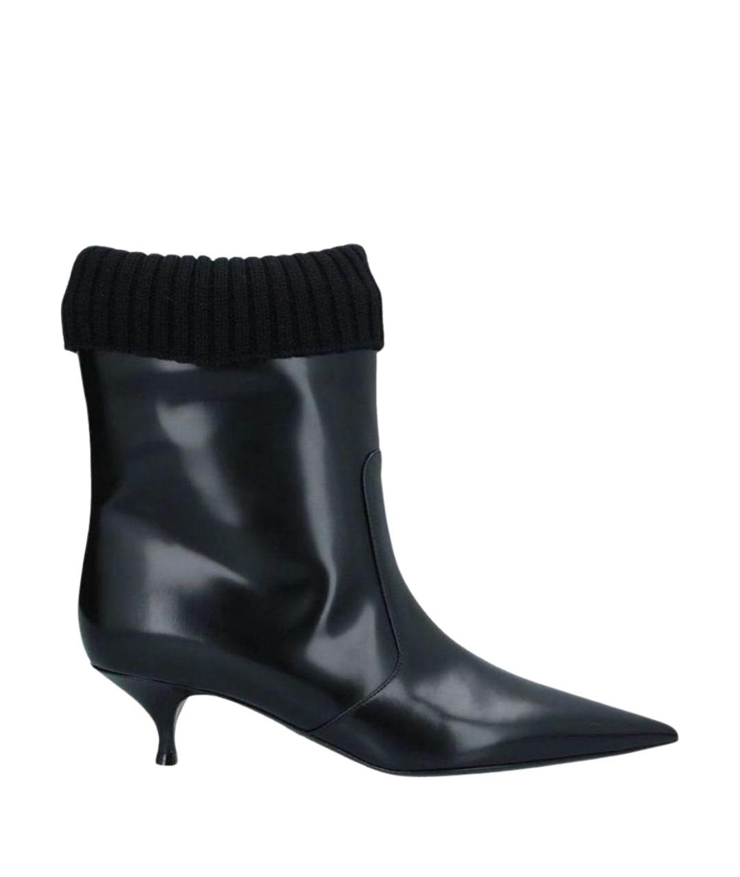 CHRISTIAN DIOR Черные ботильоны из лакированной кожи, фото 1