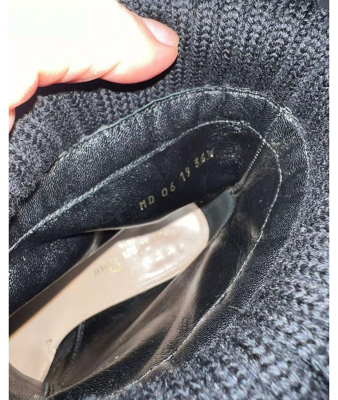 CHRISTIAN DIOR Черные ботильоны из лакированной кожи, фото 6