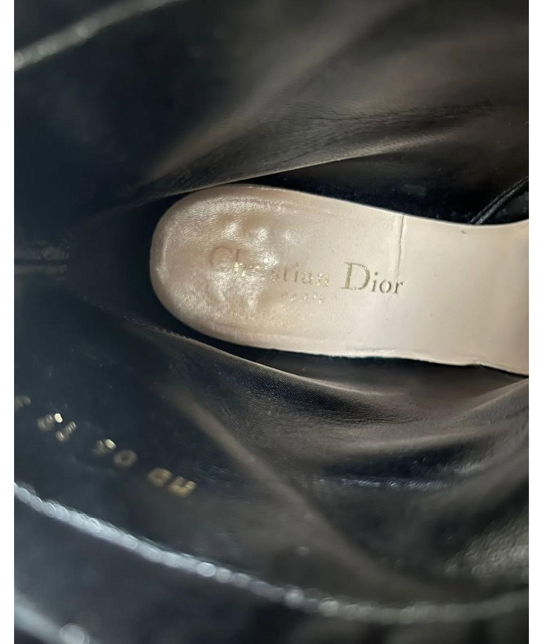 CHRISTIAN DIOR Черные ботильоны из лакированной кожи, фото 8