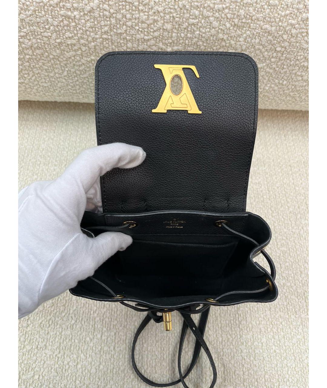 LOUIS VUITTON Черный кожаный рюкзак, фото 4