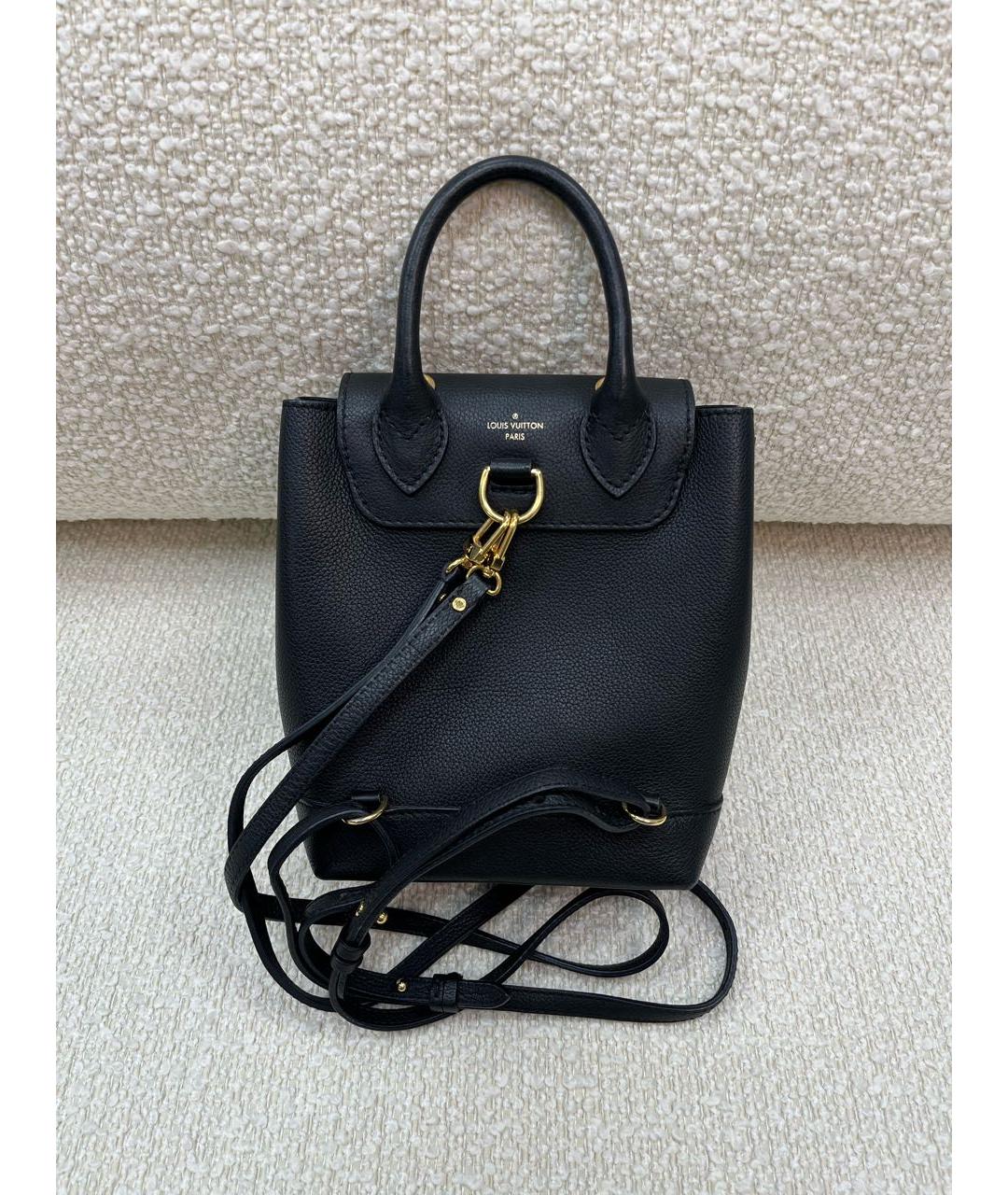 LOUIS VUITTON Черный кожаный рюкзак, фото 3