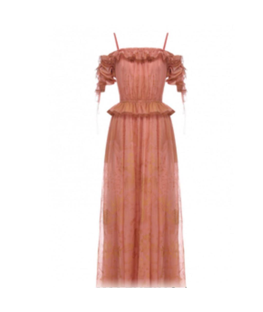 VALENTINO Коралловое шелковое вечернее платье, фото 1