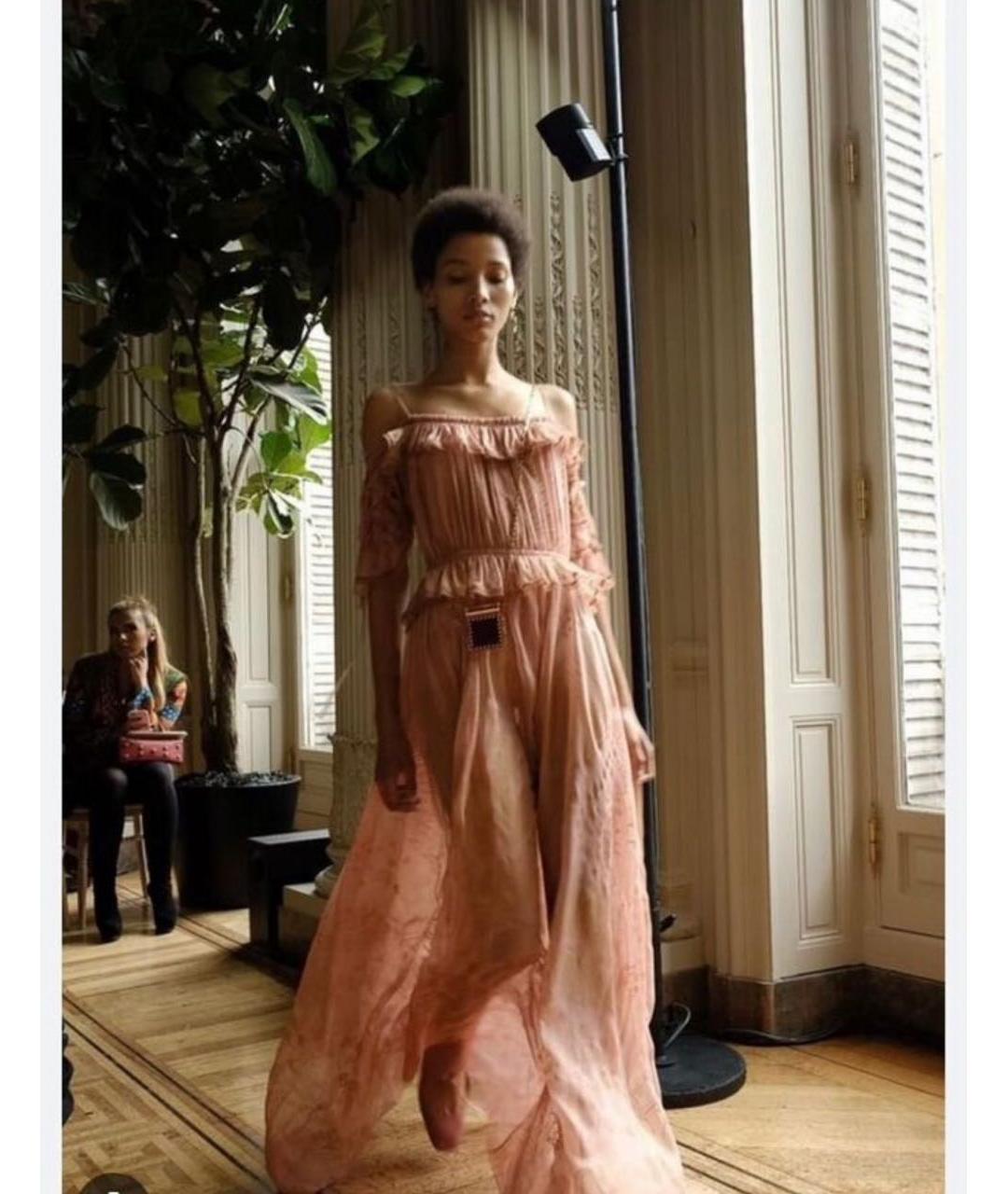 VALENTINO Коралловое шелковое вечернее платье, фото 6