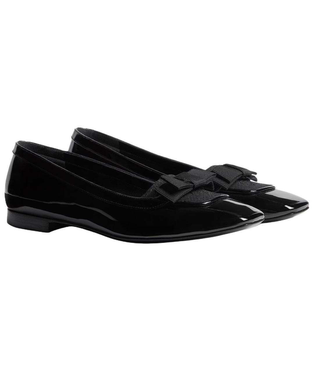 GUCCI Черные кожаные балетки, фото 2