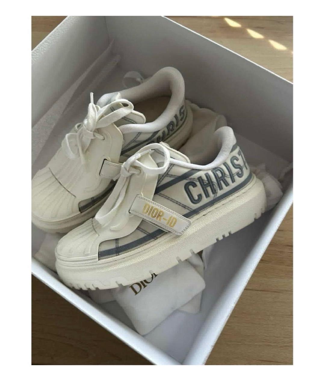 CHRISTIAN DIOR Белые текстильные кроссовки, фото 5