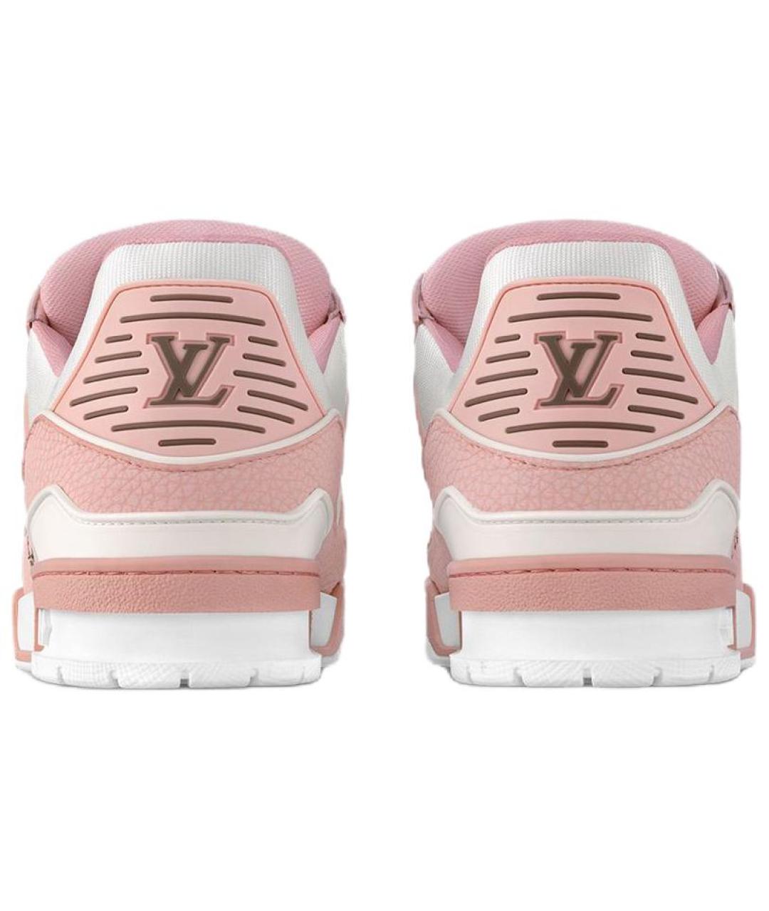 LOUIS VUITTON Розовые кожаные кроссовки, фото 5