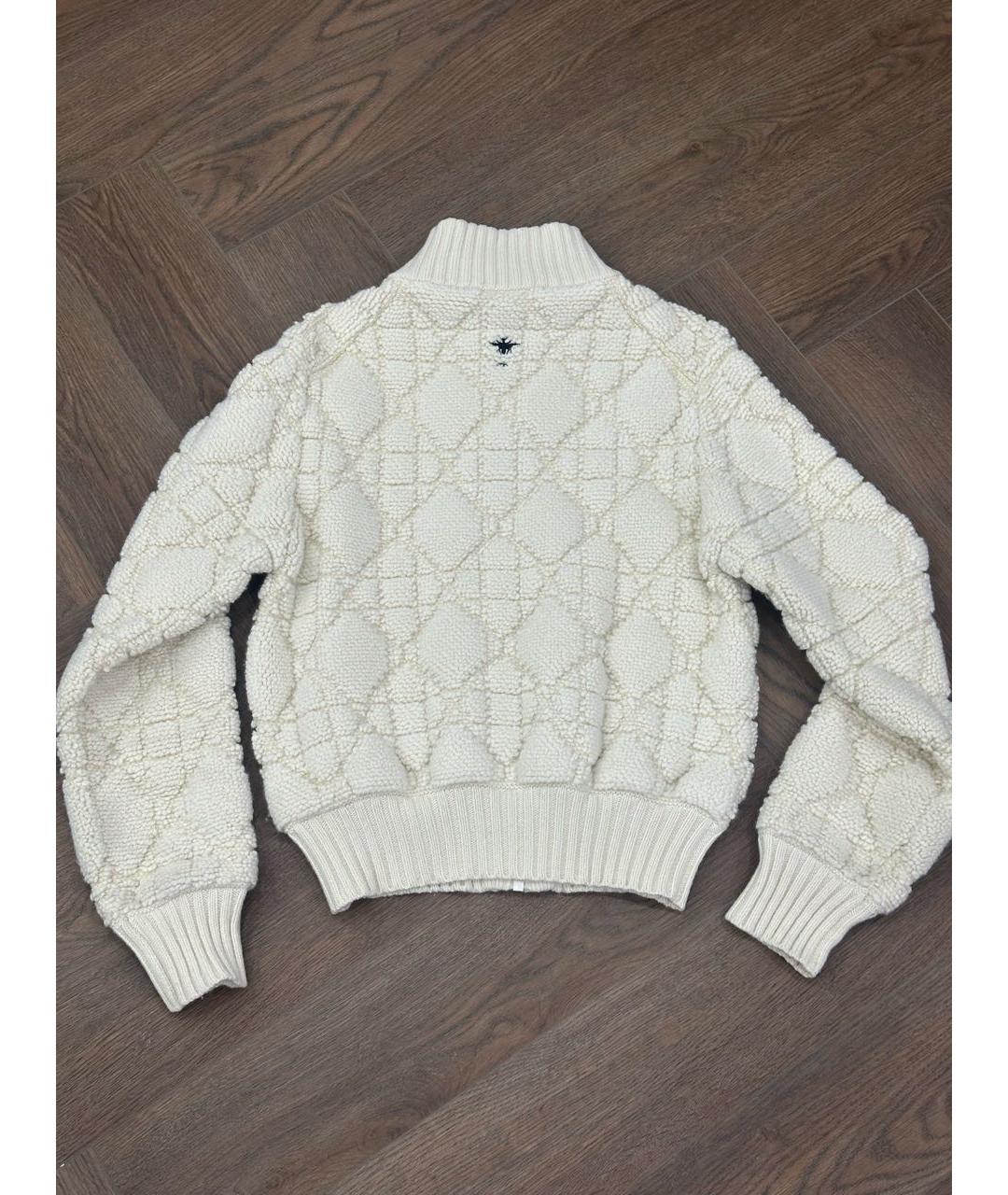 CHRISTIAN DIOR Белый шерстяной кардиган, фото 2