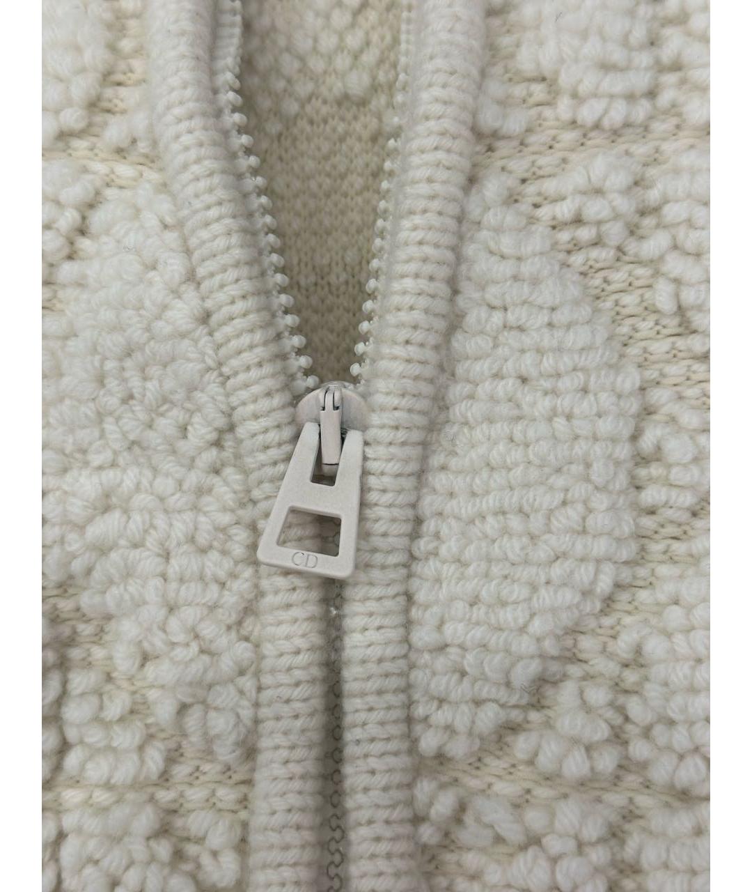 CHRISTIAN DIOR Белый шерстяной кардиган, фото 4
