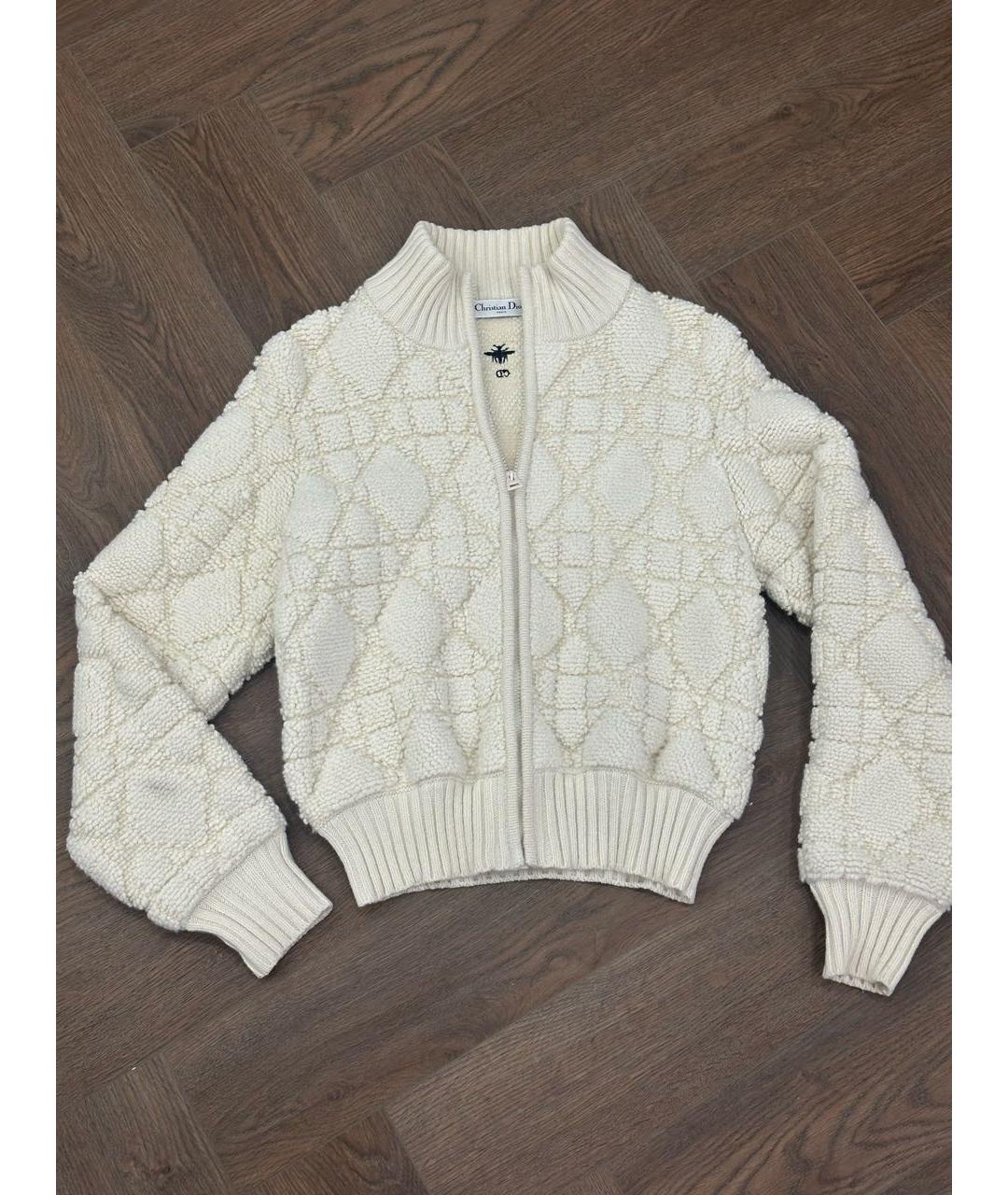 CHRISTIAN DIOR Белый шерстяной кардиган, фото 9