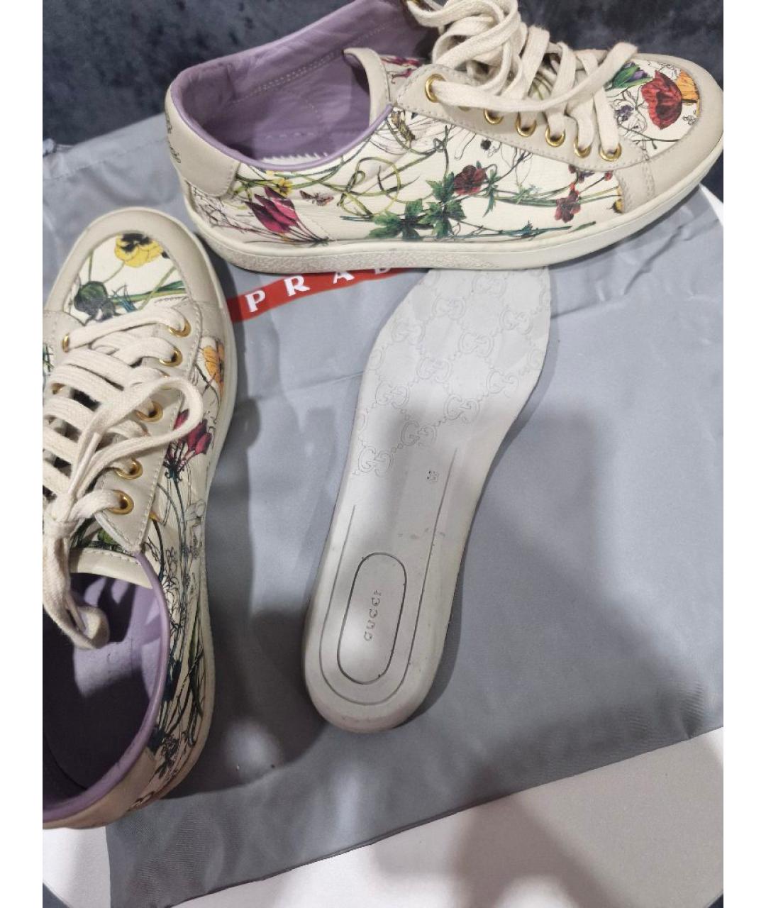 GUCCI Мульти кожаные кроссовки, фото 6