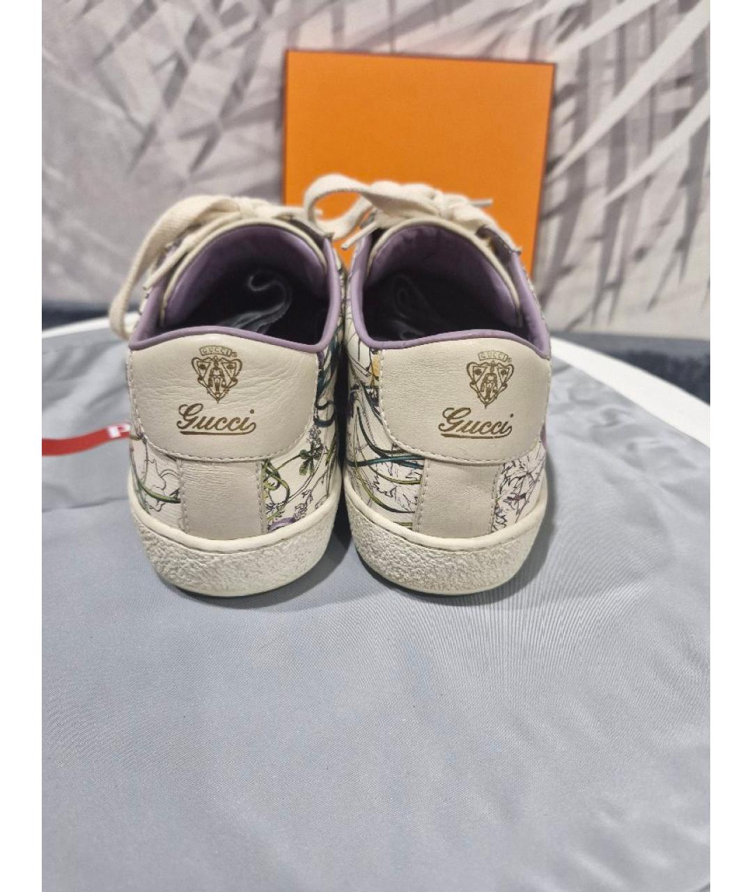 GUCCI Мульти кожаные кроссовки, фото 4
