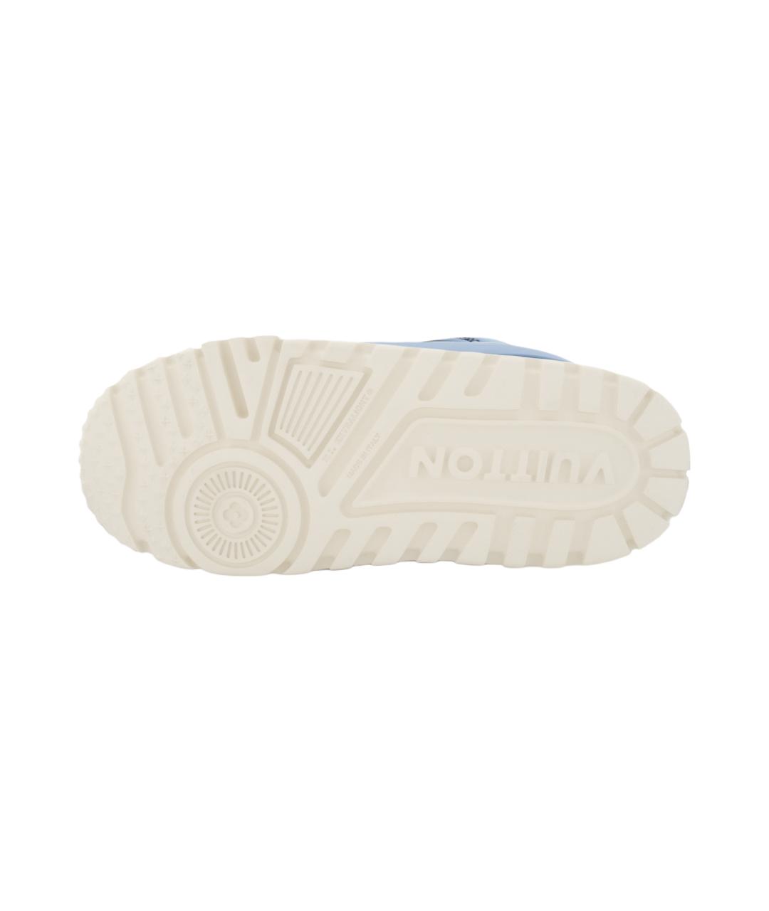 LOUIS VUITTON Синие кожаные низкие кроссовки / кеды, фото 6