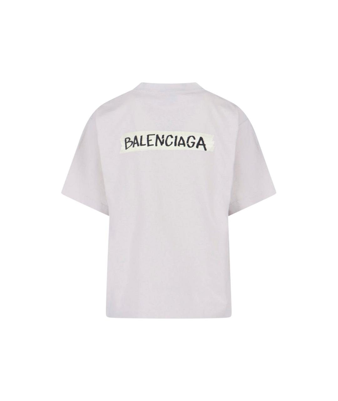BALENCIAGA Хлопковая футболка, фото 2