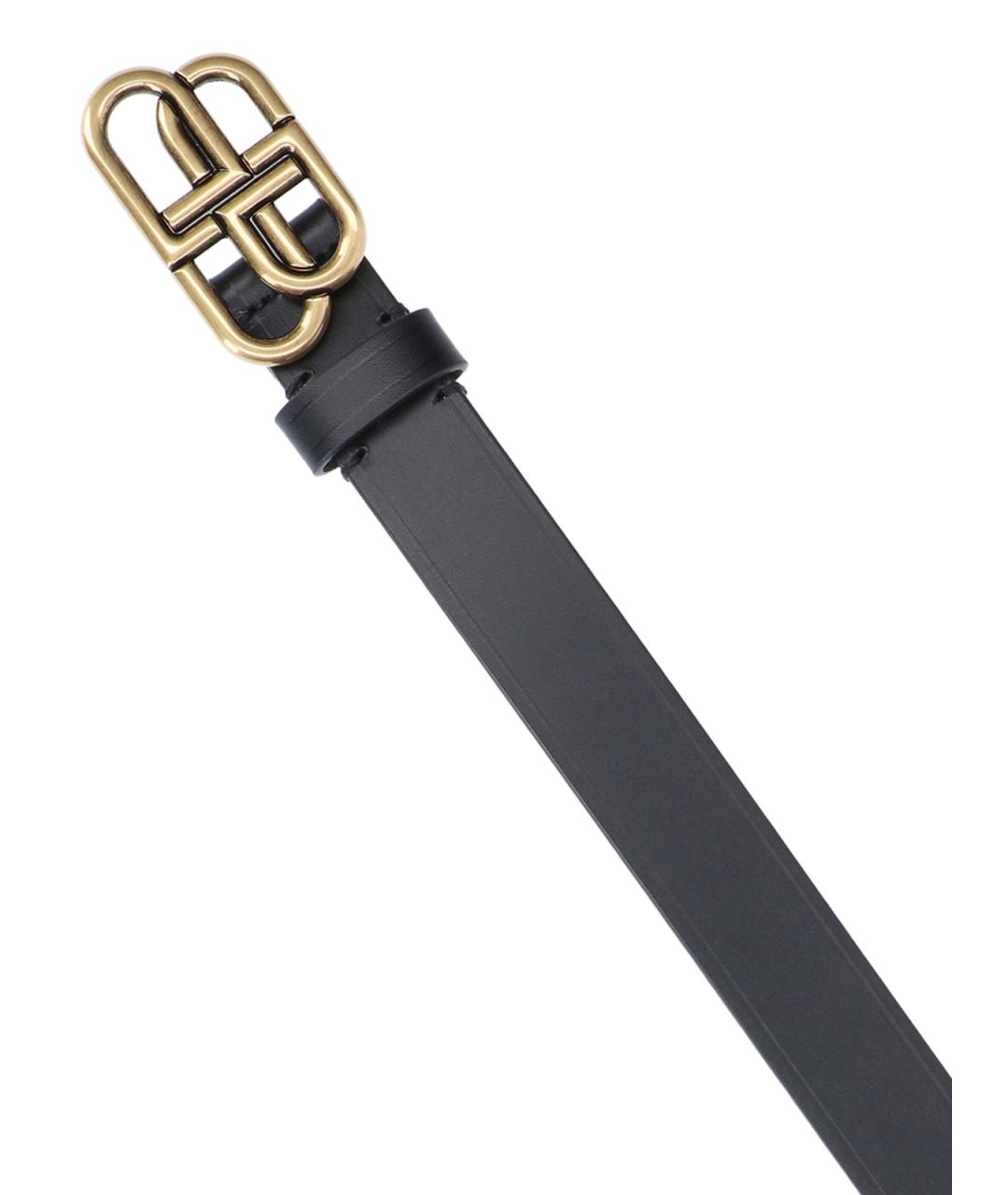BALENCIAGA Черный кожаный ремень, фото 3