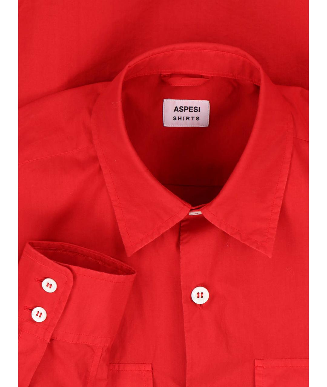 ASPESI Красная хлопковая кэжуал рубашка, фото 3