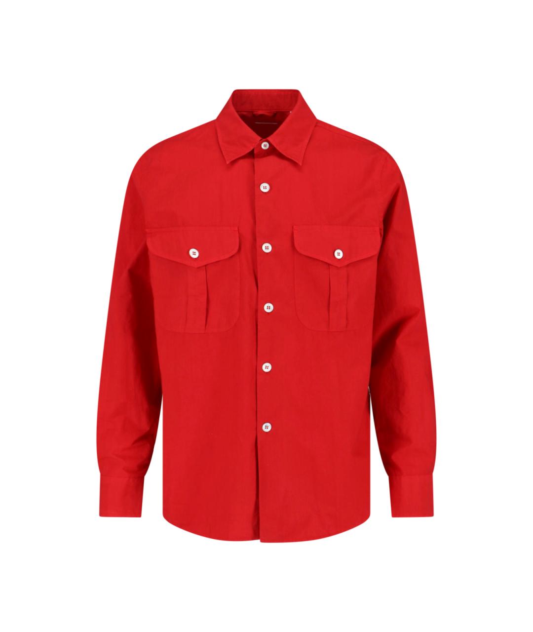 ASPESI Красная хлопковая кэжуал рубашка, фото 1