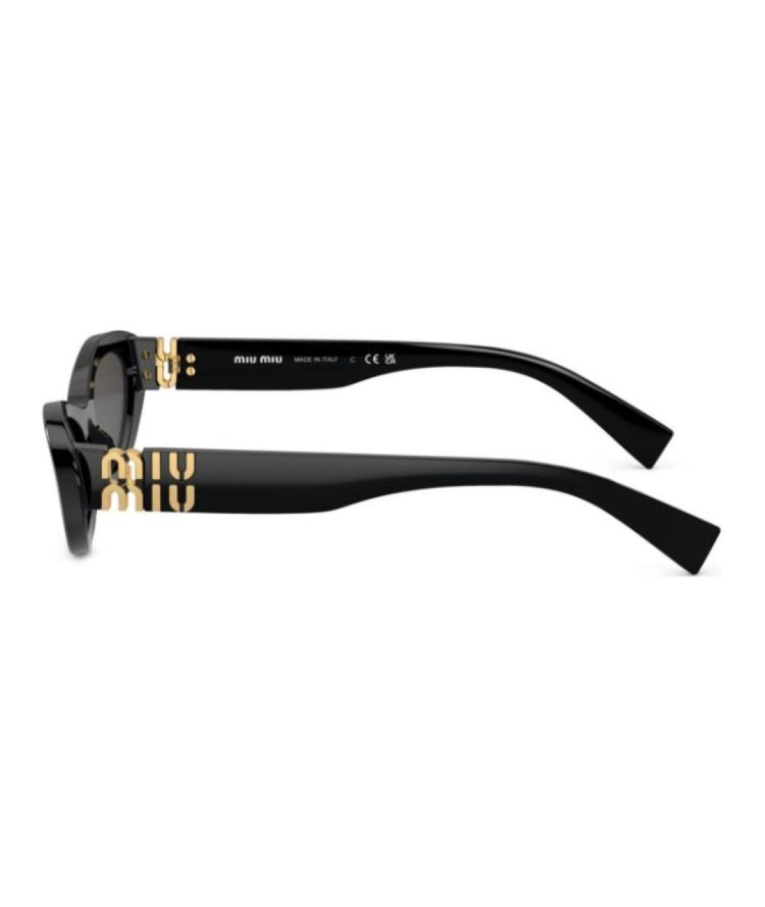 MIU MIU Черные пластиковые солнцезащитные очки, фото 5