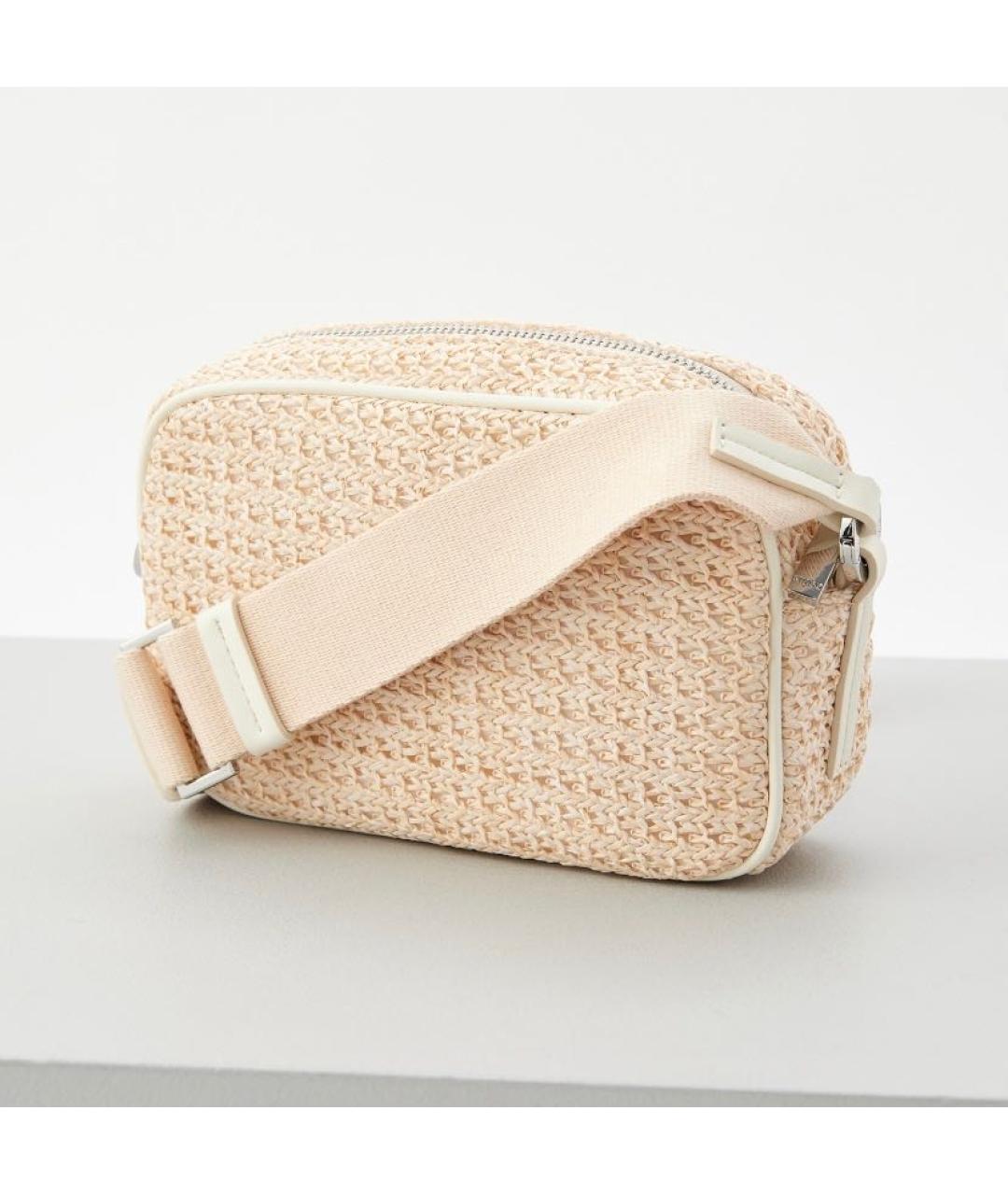 HUGO Бежевая пелетеная сумка через плечо, фото 2