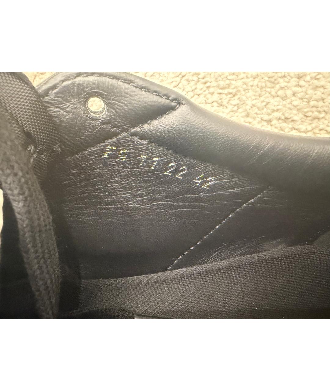 CHRISTIAN DIOR Черные кожаные низкие кроссовки / кеды, фото 4