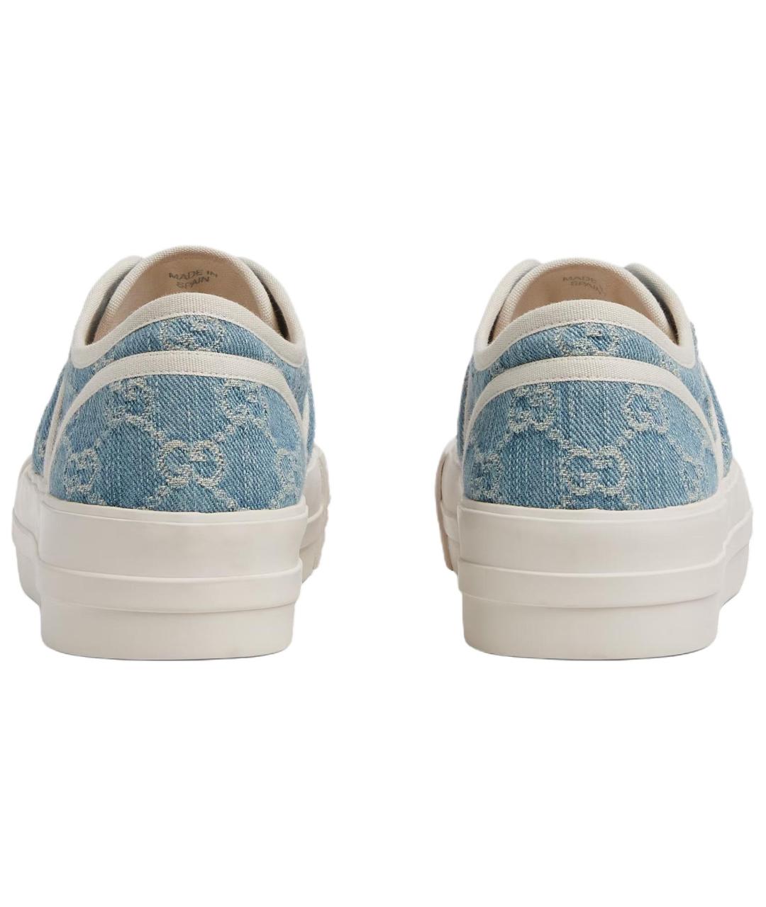 GUCCI Голубые кеды, фото 5