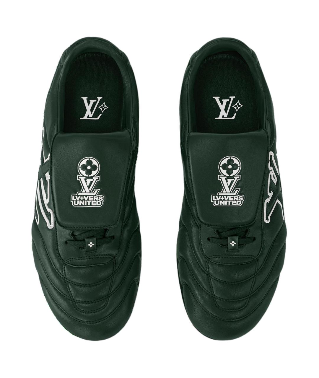LOUIS VUITTON Зеленые низкие кроссовки / кеды, фото 4