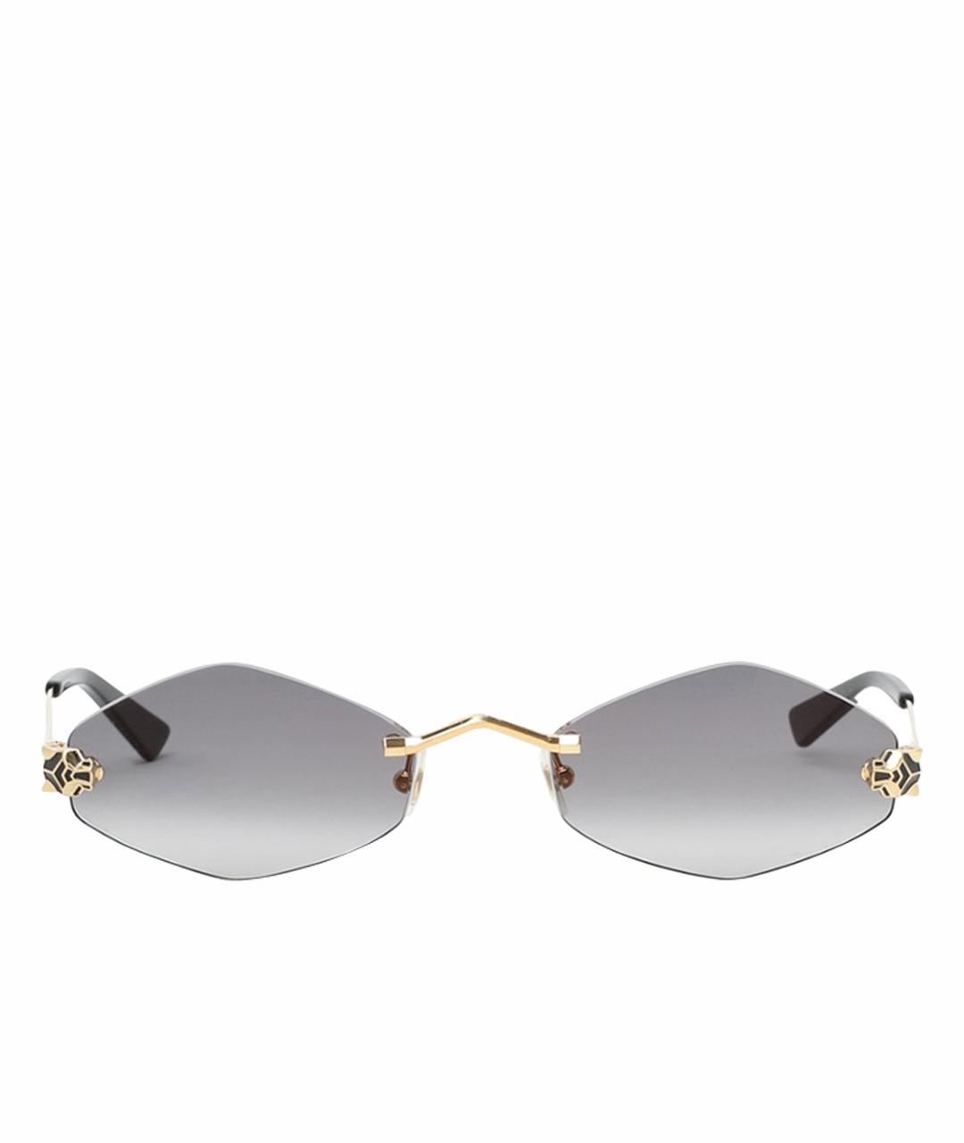 CARTIER Золотые металлические солнцезащитные очки, фото 1