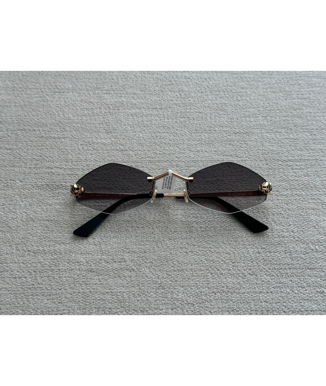 CARTIER Золотые металлические солнцезащитные очки, фото 4