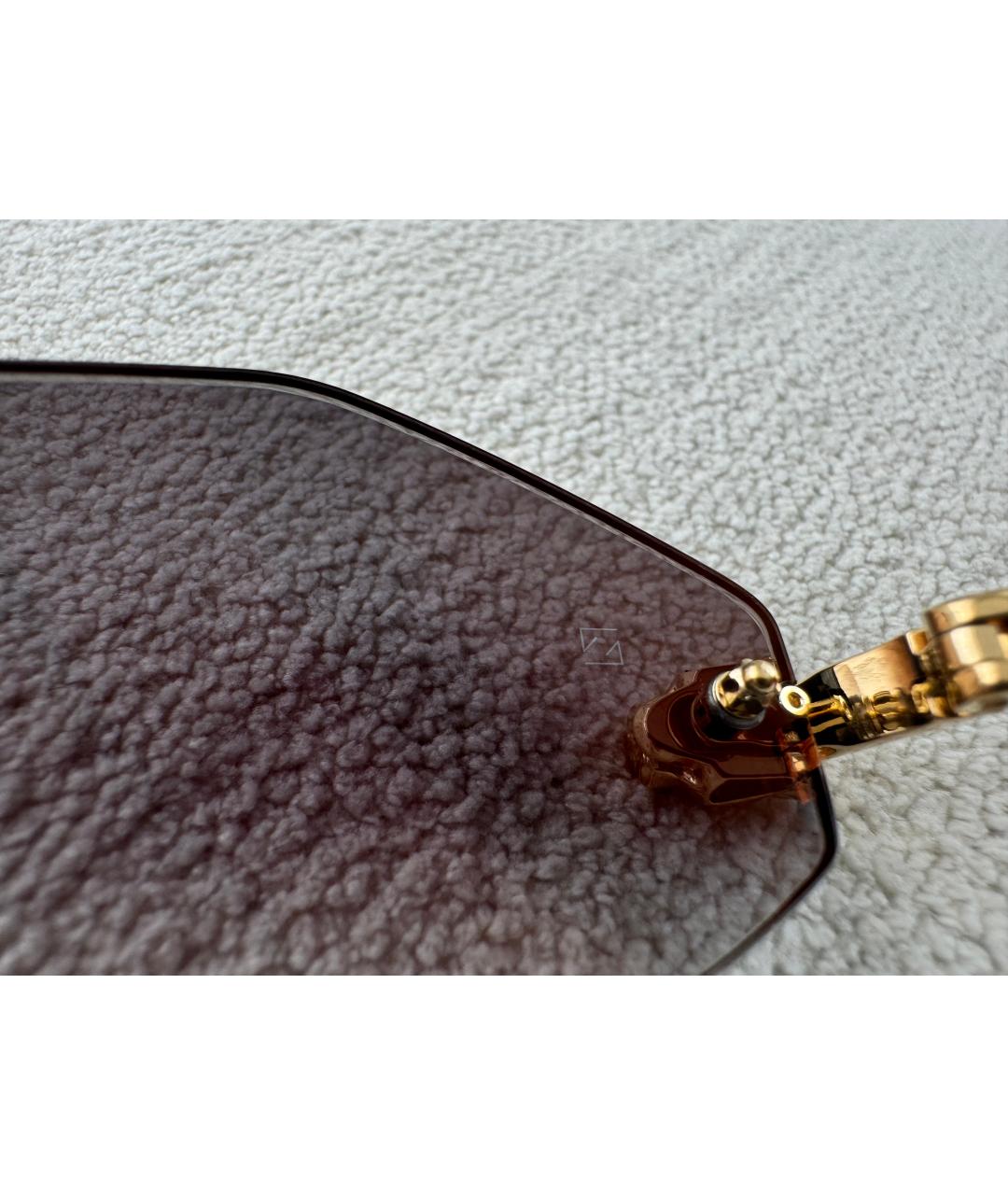 CARTIER Золотые металлические солнцезащитные очки, фото 6