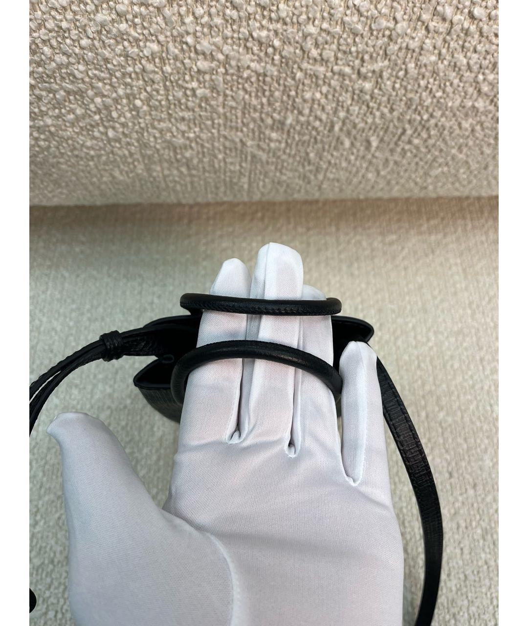 BALENCIAGA Черная кожаная сумка с короткими ручками, фото 7