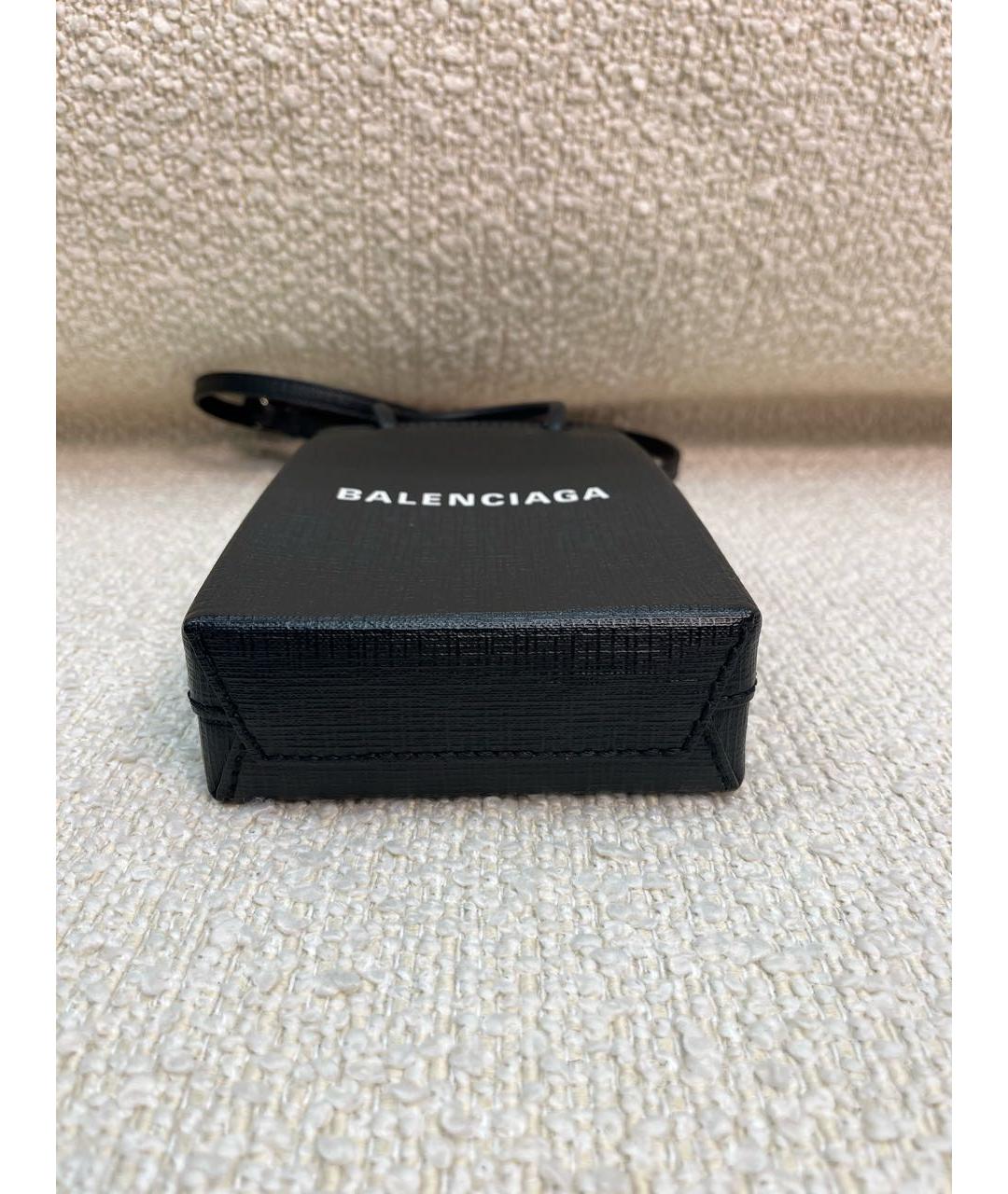 BALENCIAGA Черная кожаная сумка с короткими ручками, фото 6