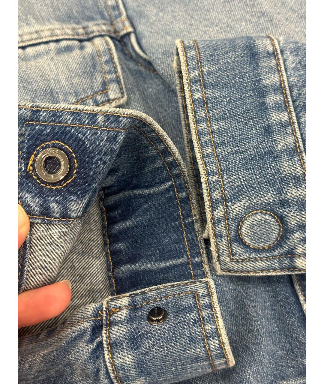 FENDI Голубая деним куртка, фото 5