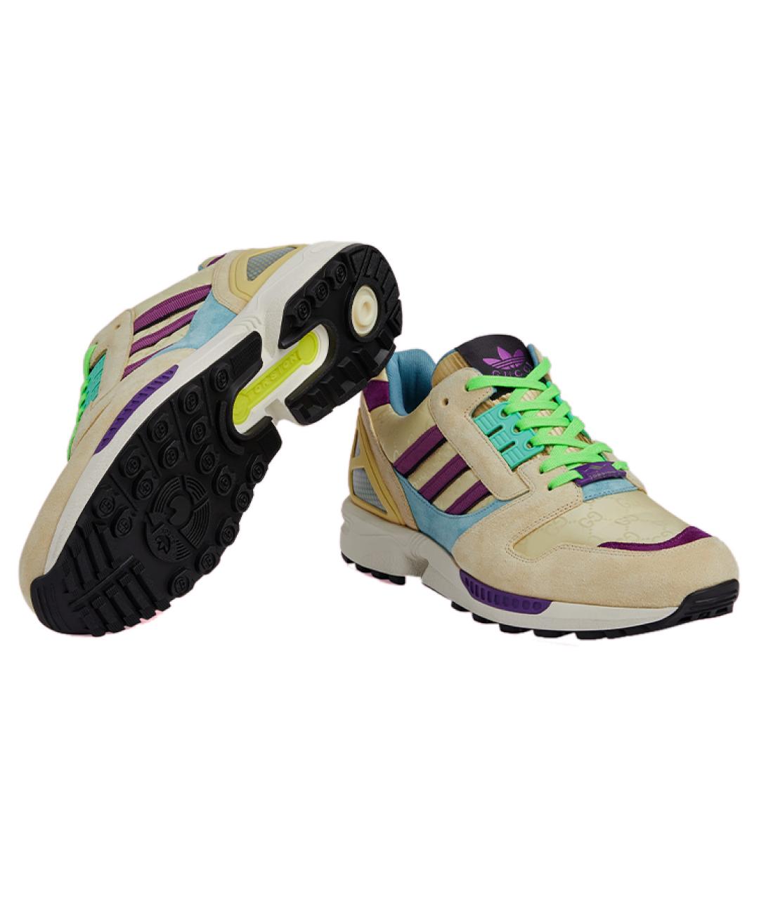 GUCCI Бежевые низкие кроссовки / кеды, фото 5