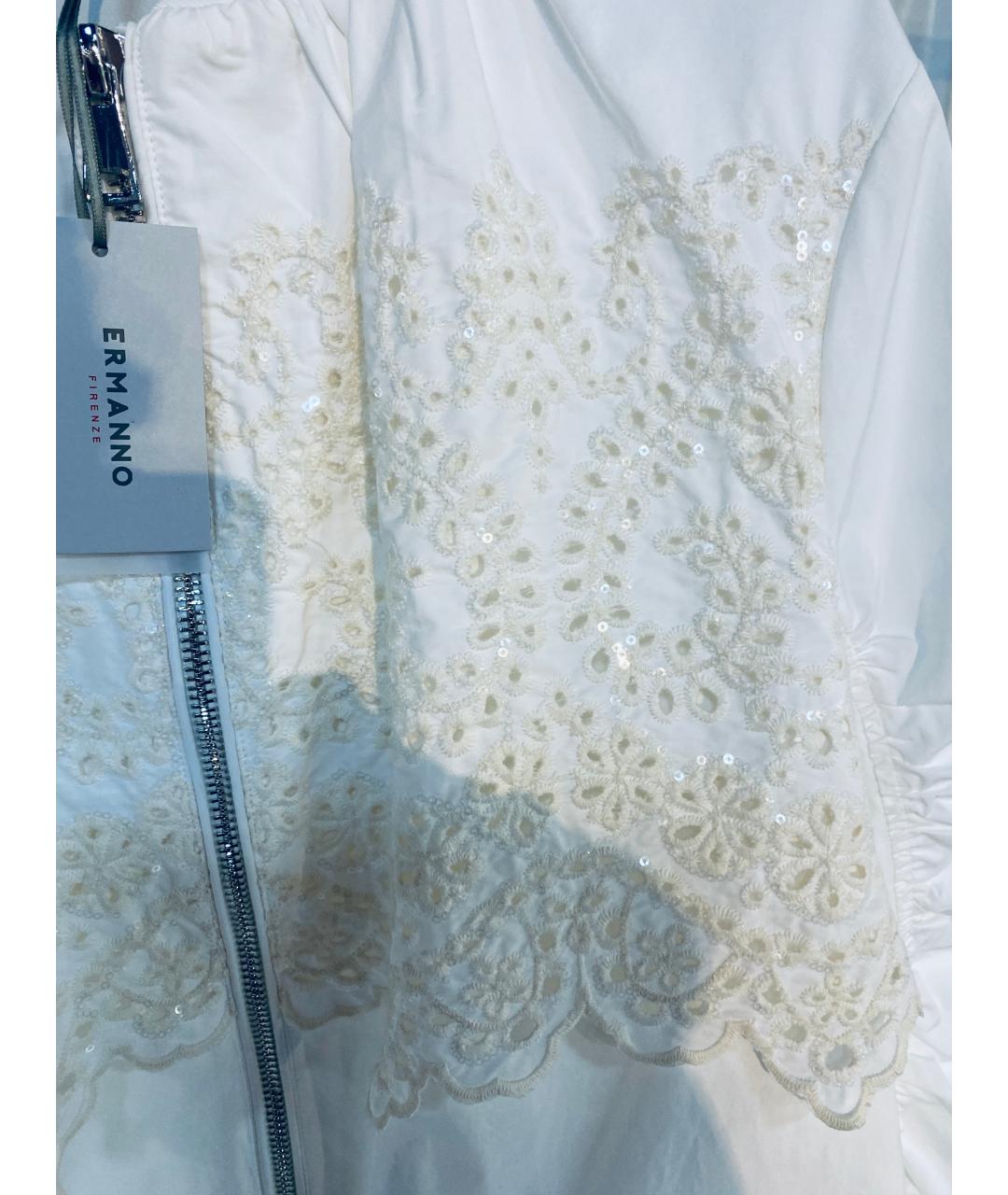 ERMANNO FIRENZE Белая вискозная куртка, фото 4