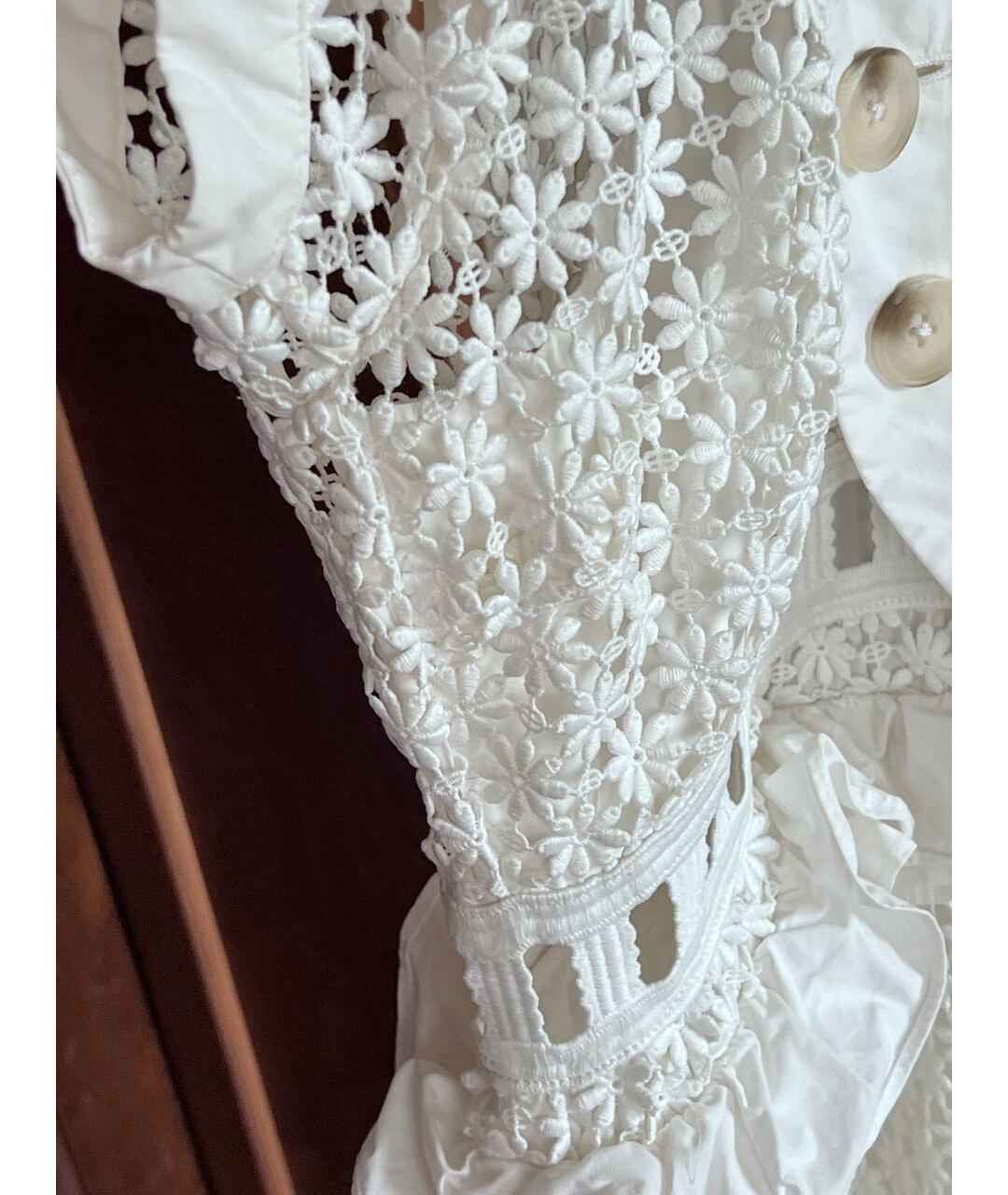 SELF-PORTRAIT Белое повседневное платье, фото 5