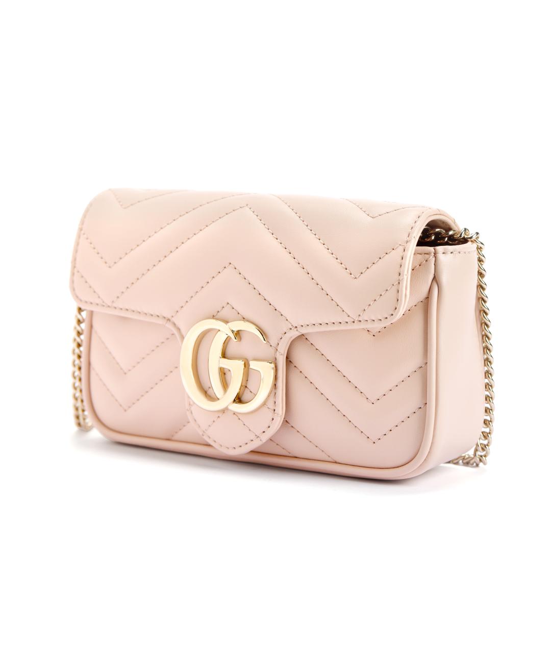 GUCCI Розовая кожаная сумка через плечо, фото 1