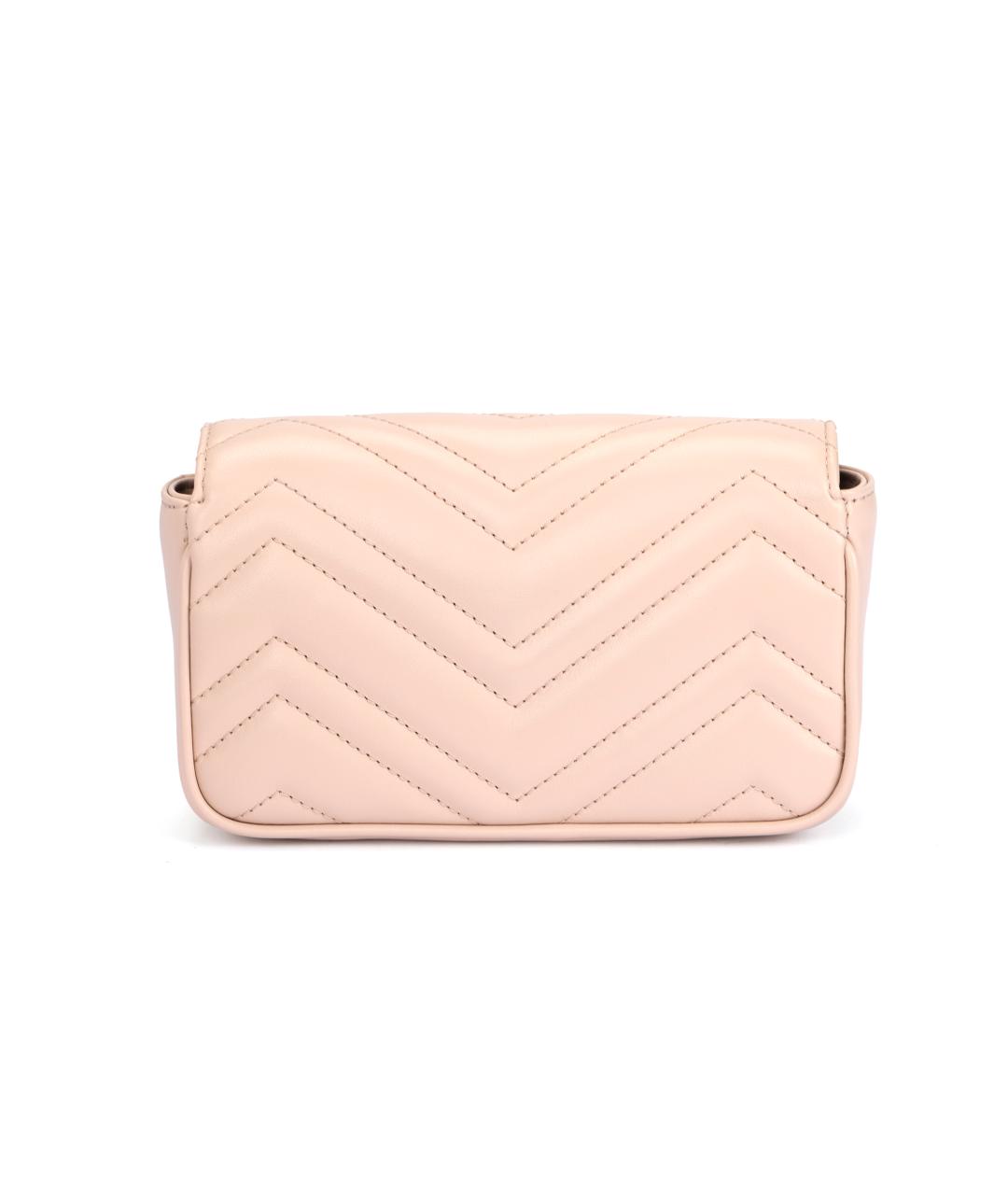 GUCCI Розовая кожаная сумка через плечо, фото 3