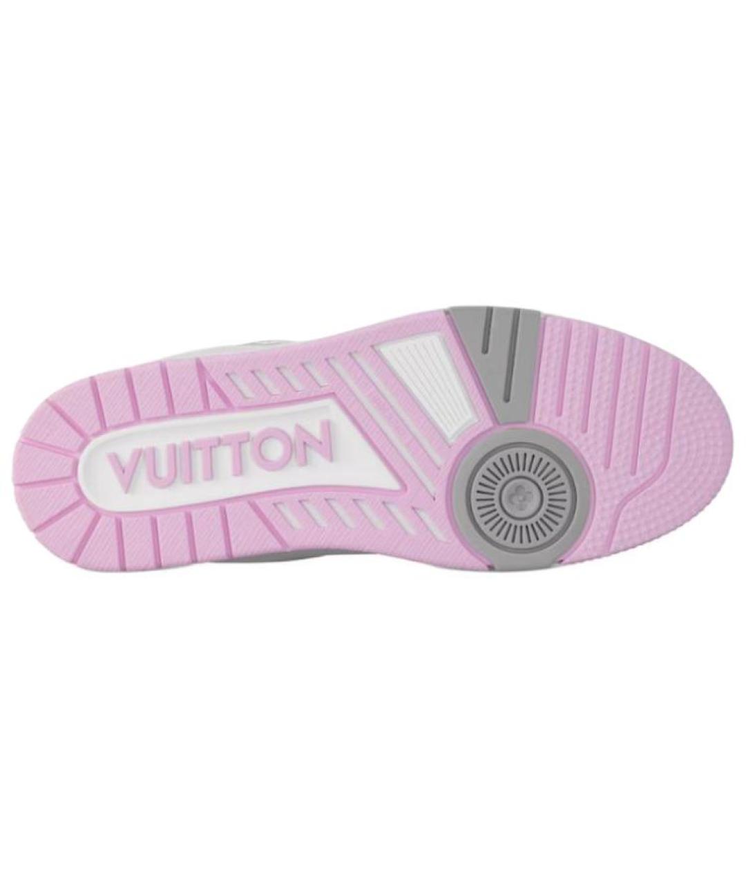 LOUIS VUITTON Розовые кожаные кроссовки, фото 6