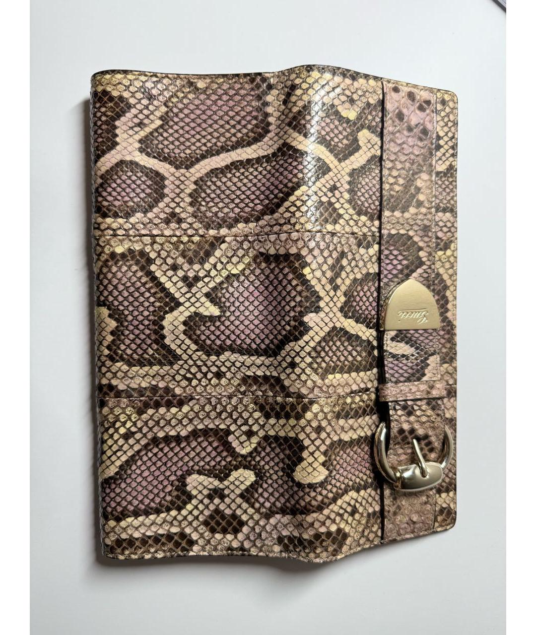 GUCCI Золотой кошелек из экзотической кожи, фото 5