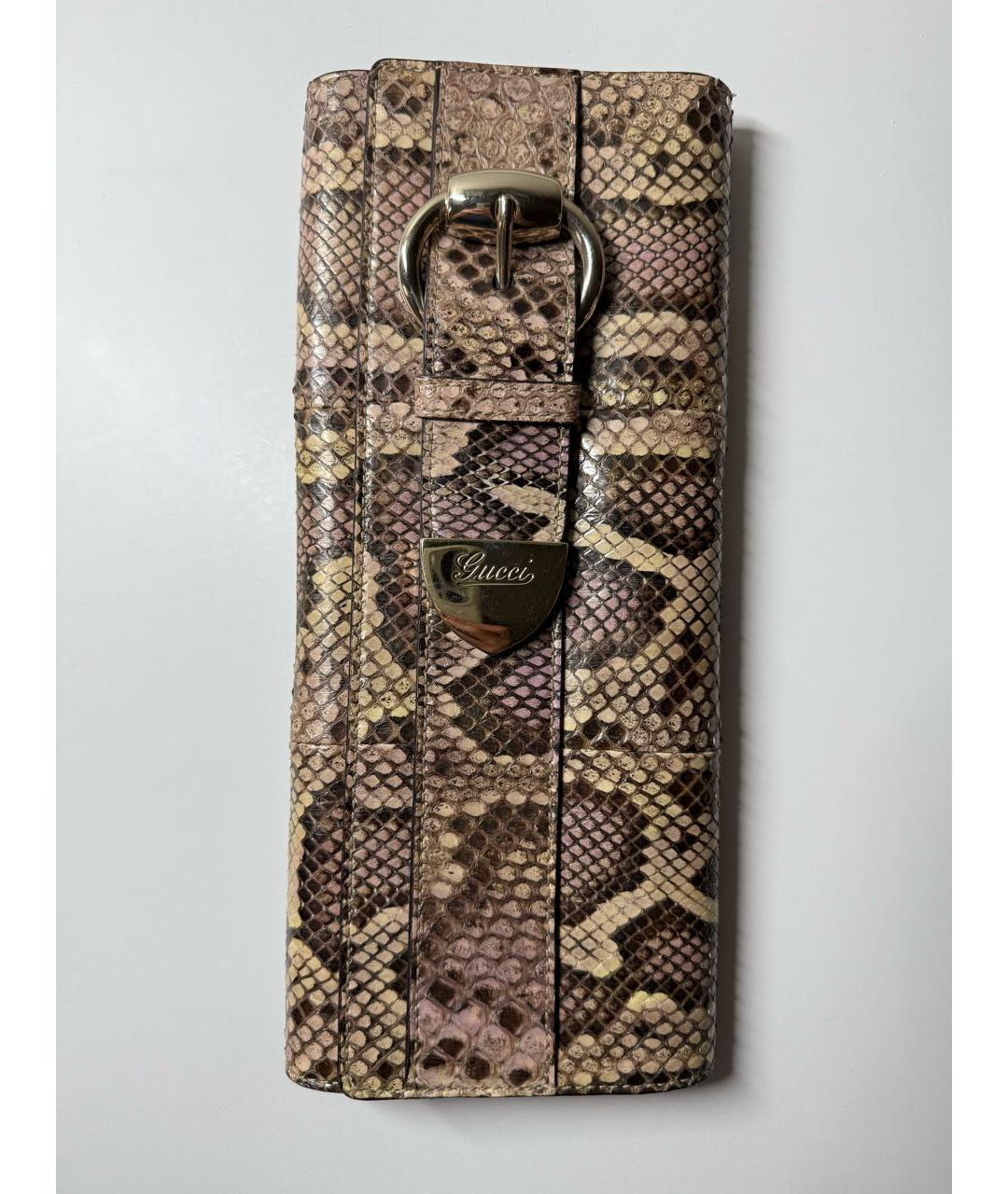 GUCCI Золотой кошелек из экзотической кожи, фото 8