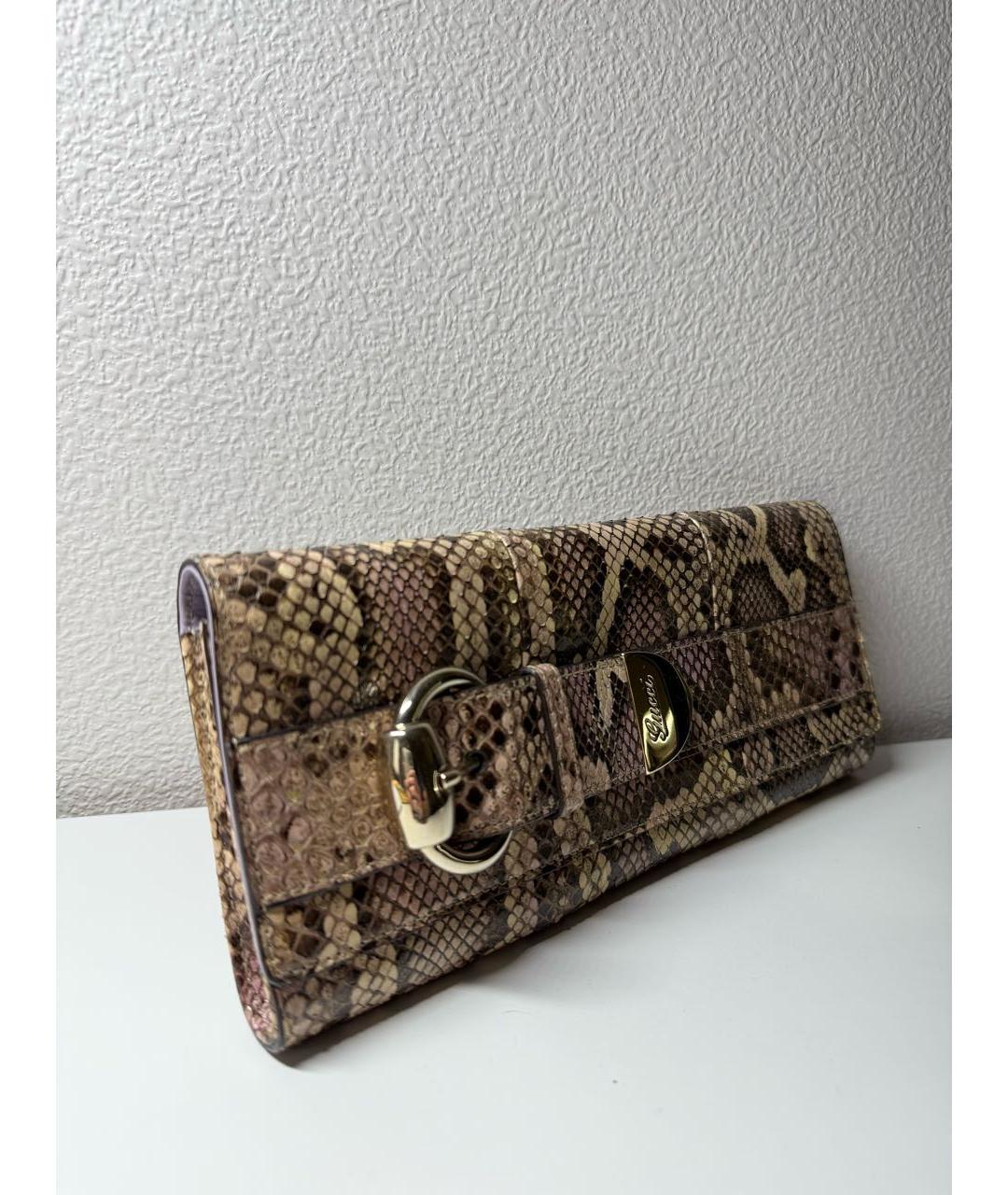 GUCCI Золотой кошелек из экзотической кожи, фото 2