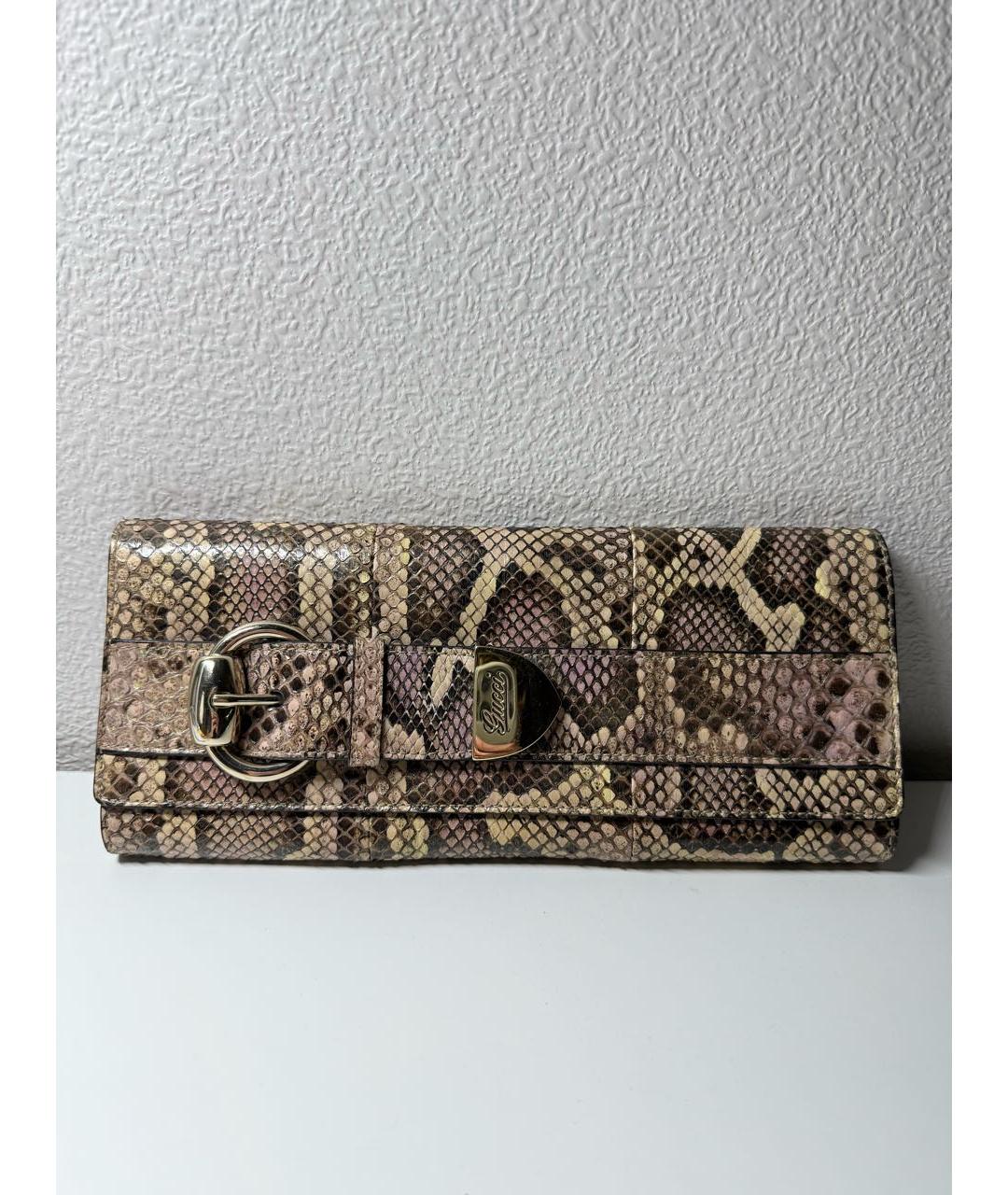 GUCCI Золотой кошелек из экзотической кожи, фото 7