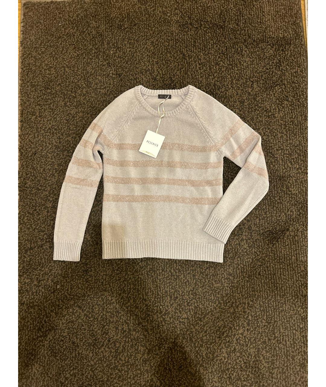 PESERICO Бежевый шерстяной джемпер / свитер, фото 6